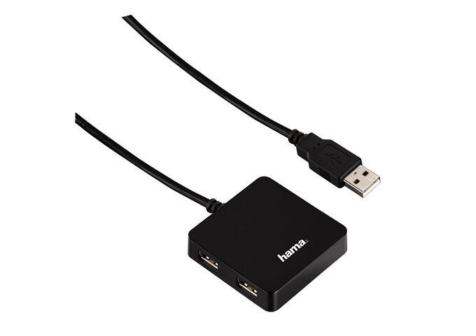 Hama Hama USB-Hub, 4 Ports, USB 2.0 480Mbit/s