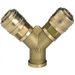 Einhell Verteiler, 2 Schnellkupplungen R3/8´ ´IG