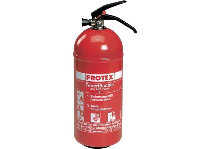 Protex Feuerlöscher 2 kg, DIN EN3