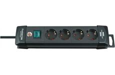 Brennenstuhl Premium-Line 4fach schwarz 1,8m H05VV-F3G1,5 mit S
