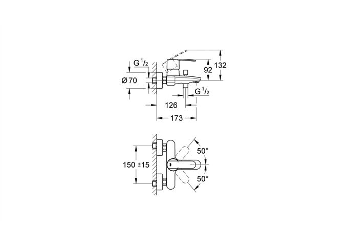 Grohe FG WAVE Cosmopolitan BA-EHM chrom