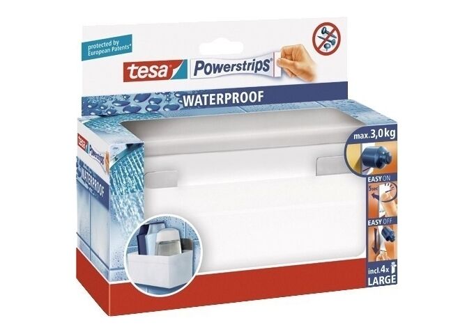 Tesa Powerstrips® Waterproof RegalZoom, Metall