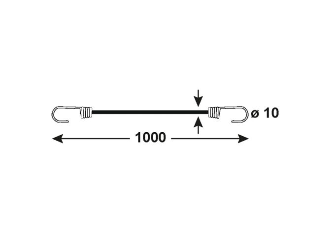 Connex Gepäckarm 10,0 x 1000,0 mm