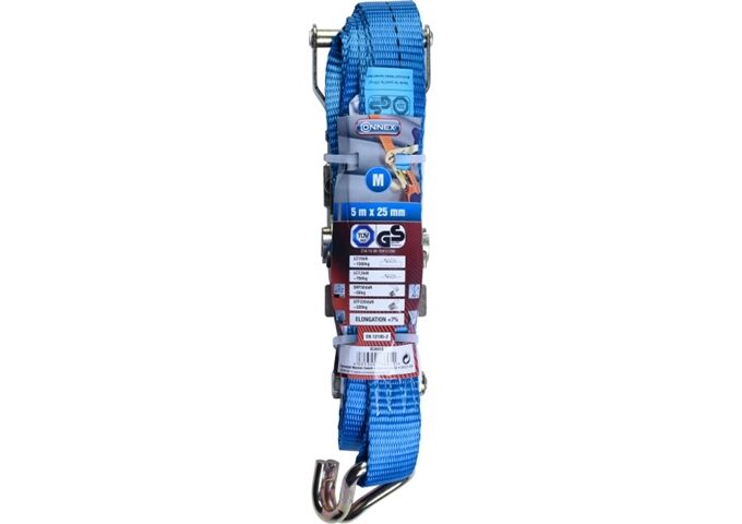 Connex Zurrgurt mit Ratsche ; 2Haken 5mx25mm, 1500 kg m