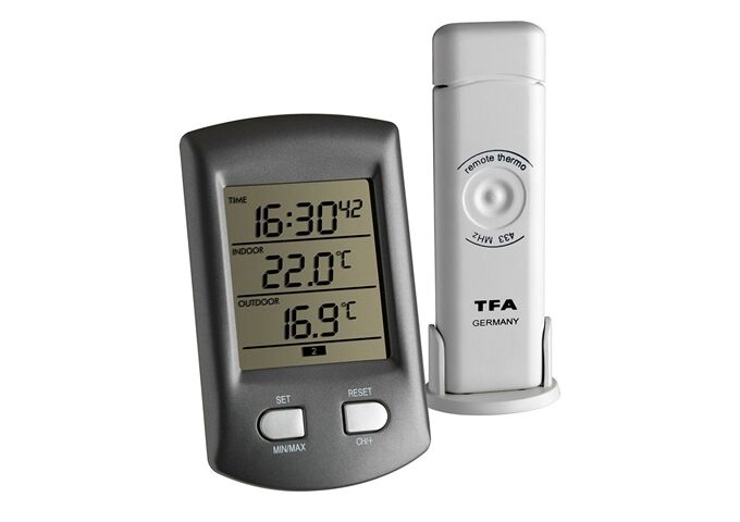 TFA Ratio Funk-Thermometer grau-metallic, inkl. Sender