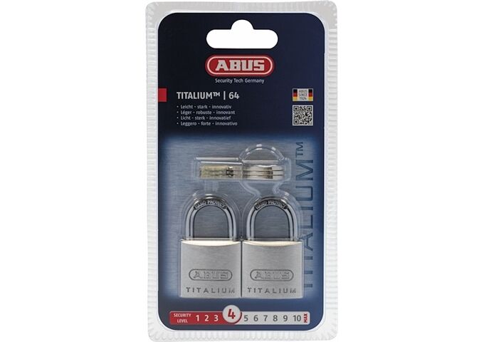 Abus Titalium - Vorhangschloss 64TI/30 Twins B/SB