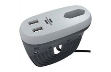 Brennenstuhl Steckdose USB für Möbelschlitz estilo®, 1xEuro,2xU