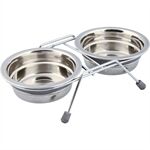 Trixie Napf-Set mit Klapperschutz, 2 x 0,25 l / Ø 11 cm