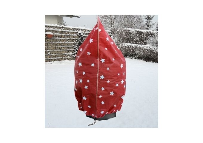 Floraworld Haubenvlies Stern 50g/m2 rot/weiß,130x160cm