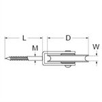 Dörner&Helmer Vogelrolle 30 mm, Grauguss Holzschraube SB-Box 1 S