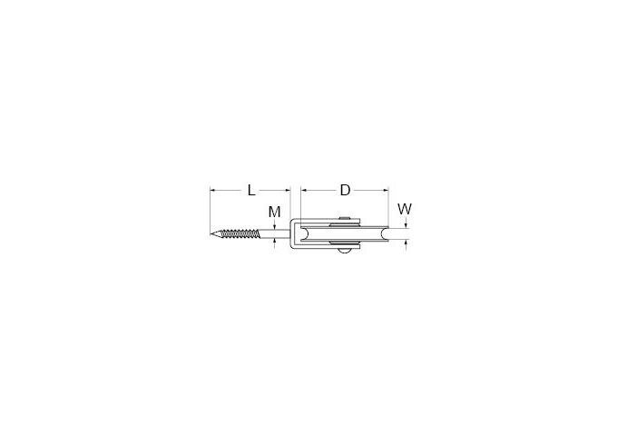 Dörner&Helmer Vogelrolle 30 mm, Grauguss Holzschraube SB-Box 1 S
