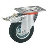 Dörner&Helmer VG-Lenkrolle 125x37 mm Platte 100x85 mm, TF, schwa