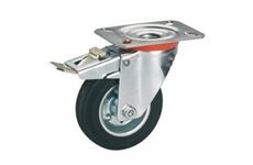 Dörner&Helmer VG-Lenkrolle 125x37 mm Platte 100x85 mm, TF, schwa