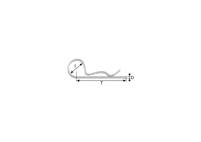 Dörner&Helmer Standard-Federstecker 3x60 mm, einfach verzinkt, S