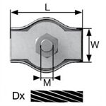 Dörner&Helmer Simplex-Seilklemme 2 mm verzinkt SB-Box 2 Stück