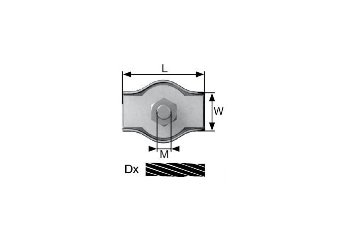 Dörner&Helmer Simplex-Seilklemme 2 mm verzinkt SB-Box 2 Stück