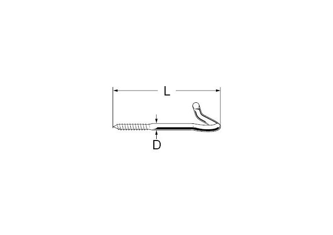 Dörner&Helmer Schraubhaken m.Eisengewinde vz M10x140 mm, SB-Box