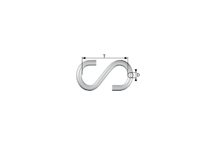Dörner&Helmer S-Haken verzinkt 3x24 mm, SB-Box 2Stück
