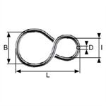 Dörner&Helmer S-Haken 2,3 u. 3,0 mm, Stahl vermessingt SB-Box je