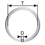  Runde Ringe 8x50 mm verzinkt, SB-Box 2 Stück