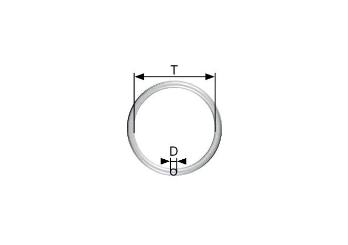 Dörner&Helmer Runde Ringe 8 mm, Edelstahl 2 Stück