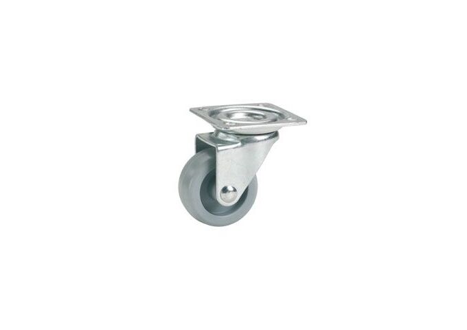 Dörner&Helmer Möbel-Bockrolle 50x19 mm Platte 55x55 mm, KS-Rad