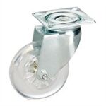 Dörner&Helmer Lenkrolle 75x23mm Gl,PU-R m.PP-Felge u.Platte,TrKr
