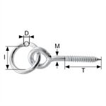  Krippenring mit Mutterschraube 9x55mm