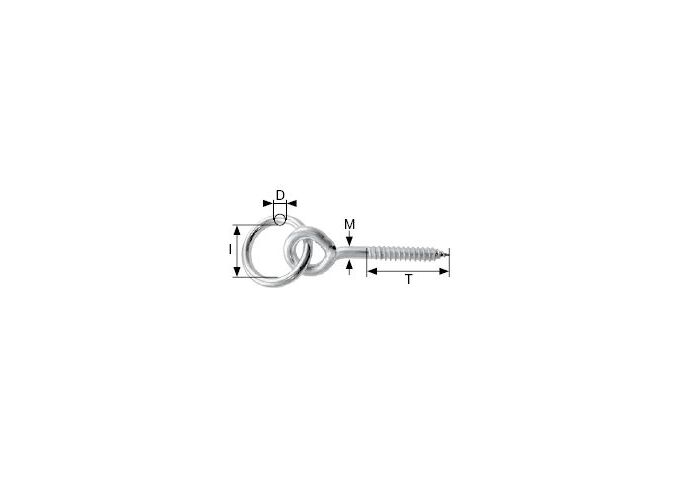  Krippenring mit Mutterschraube 9x55mm