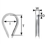 Dörner&Helmer Kausche für Seil bis 6 mm EdelstahlSB-Box 2 Stück