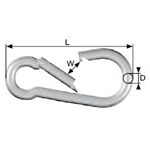 Dörner&Helmer Karabinerhaken verzinkt 6x60 mm, SB-Box 2 Stück