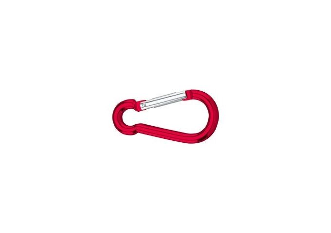 Dörner&Helmer Karabinerhaken Alu rot elox. 8x80 mm, SB-Box 2 Stü