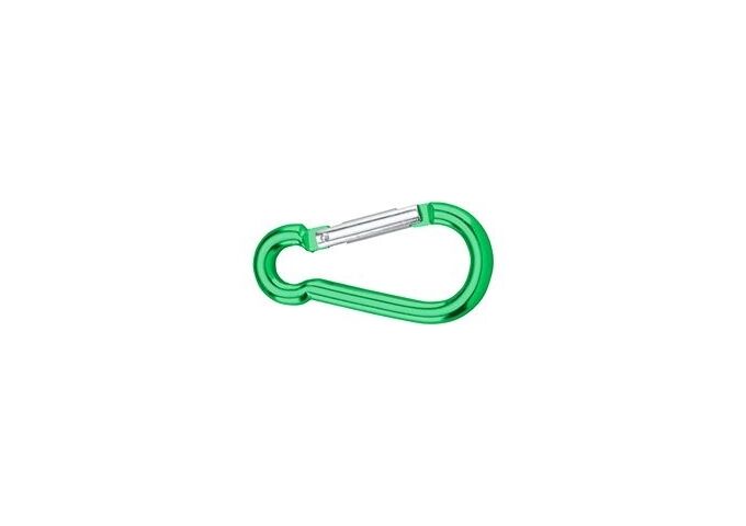 Dörner&Helmer Karabinerhaken Alu grün elox. 6x60mm, SB-Box 2 Stü