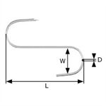 Dörner&Helmer Fleischhaken 120 mm, verzinkt SB-Box 2 Stück