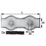 Dörner&Helmer Duplex-Seilklemme 3 mm verzinkt SB-Box 2 Stück