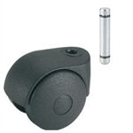Dörner&Helmer Doppelrolle 50 mm KS-schwarz St.8 mm ; Hülse