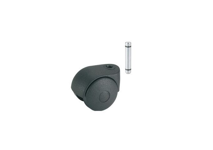 Dörner&Helmer Doppelrolle 50 mm KS-schwarz St.8 mm ; Hülse