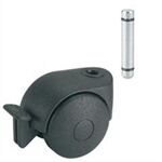 Dörner&Helmer Doppelrolle 50 mm KS-schwarz St.8 mm ; Hülse