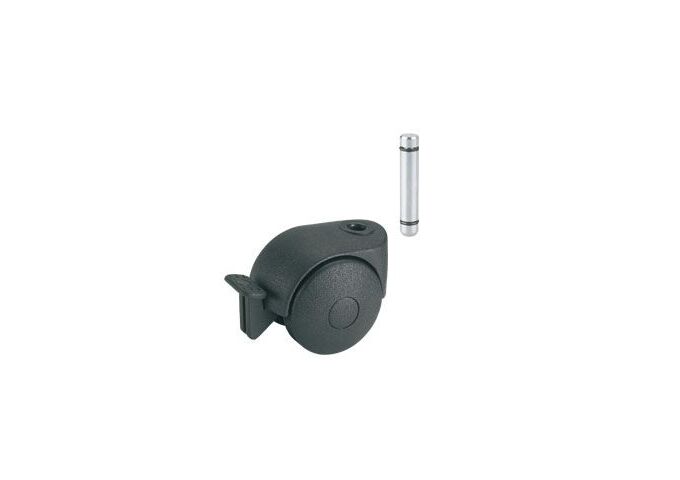 Dörner&Helmer Doppelrolle 50 mm KS-schwarz St.8 mm ; Hülse