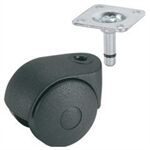 Dörner&Helmer Doppelrolle 50 mm KS-schwarz Platte37x37 mm