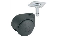 Dörner&Helmer Doppelrolle 50 mm KS-schwarz Platte37x37 mm