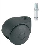 Dörner&Helmer Doppelrolle 40 mm KS-schwarz Gewindestift M-8x15 m