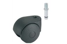 Dörner&Helmer Doppelrolle 40 mm KS-schwarz Gewindestift M-8x15 m