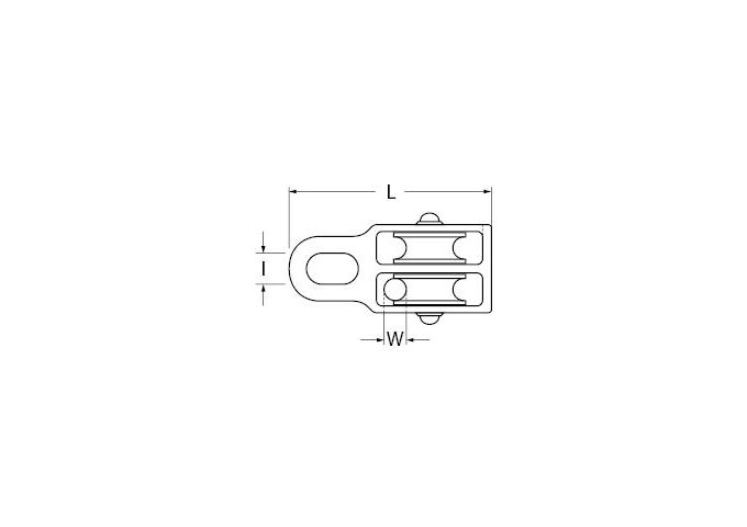 Dörner&Helmer Doppel-Blockseilrolle 30 mm für 8 mm Seil, SB-Box