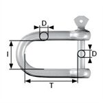 Dörner&Helmer D-Schäkel gerade verzinkt 10x40x18mm, SB-Box 1 Stü