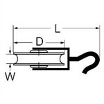 Dörner&Helmer Bügelrolle 80 mm KS-Rad verzinkt für Seil 12 mm