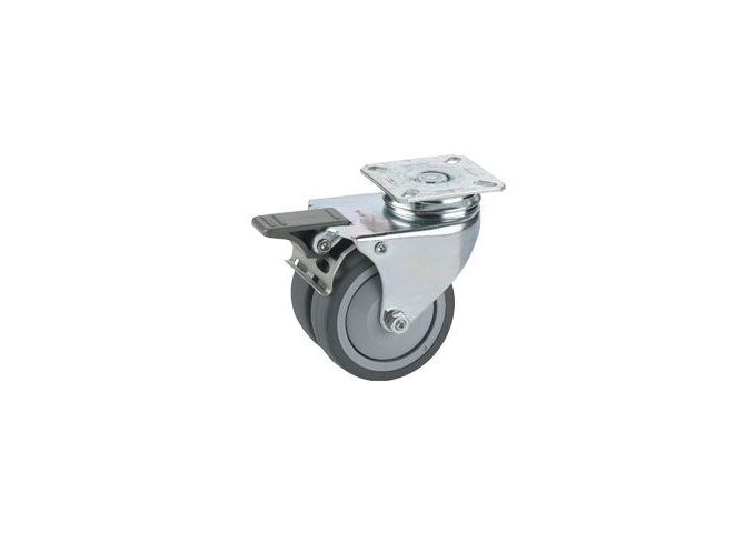 Dörner&Helmer App.-Doppelrolle 75x25 mm Kula Platte 60x60 mm, TF