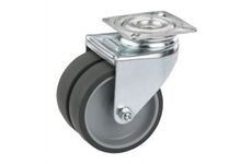 Dörner&Helmer App.-Doppelrolle 50x19 mm Gl Platte60x60 mm, Dohep