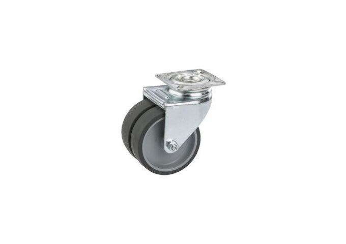 Dörner&Helmer App.-Doppelrolle 50x19 mm Gl Platte60x60 mm, Dohep