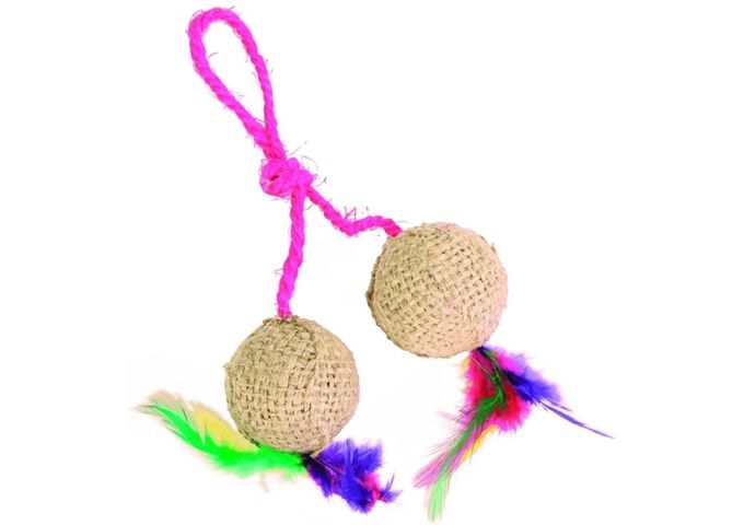 Trixie 2 Jute-Bälle mit Catnip, Durchm. 4,5 cm